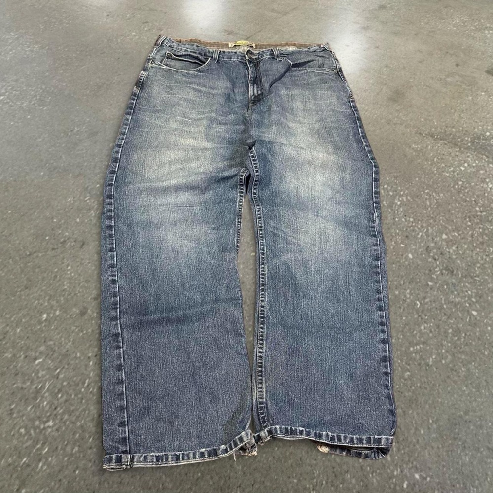 Lee Blue Loose Straight Jeans Mens 36 x 31 Y2K Denim Pants